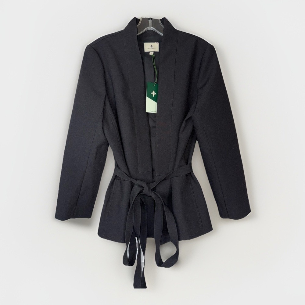 Tuckernuck Black Tie-Waist Blazer Jacket